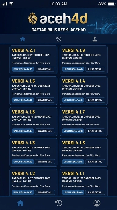 Riwayat Versi aceh4d Terbaru untuk Pengguna Android