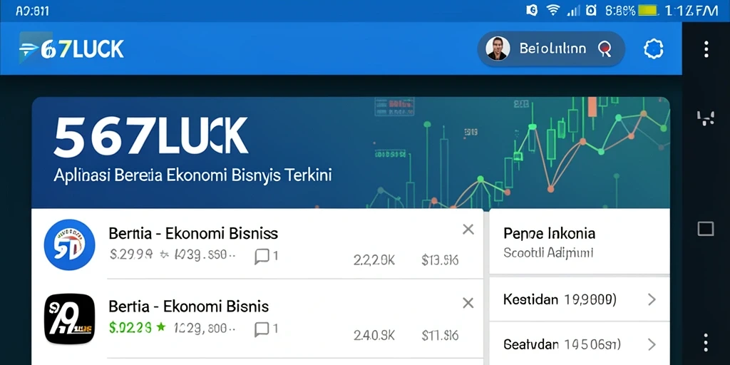Tampilan antarmuka aplikasi 567LUCK yang informatif dan menarik.