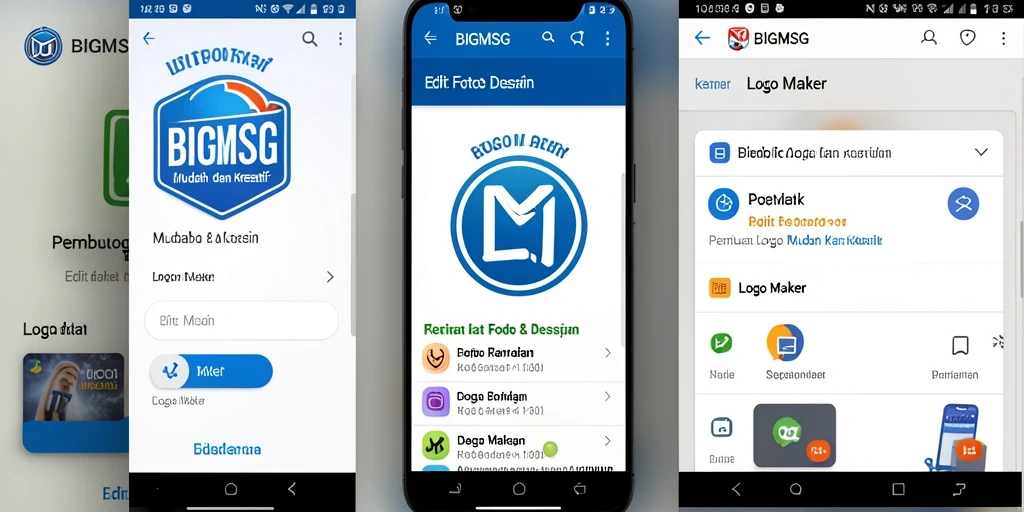 Tampilan antarmuka aplikasi BIGMSG yang sederhana dan fungsional.