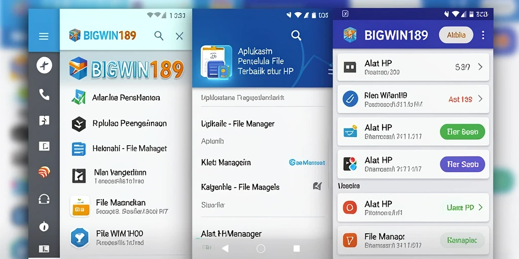 Tampilan antarmuka aplikasi BIGWIN189 yang modern dan mudah digunakan.