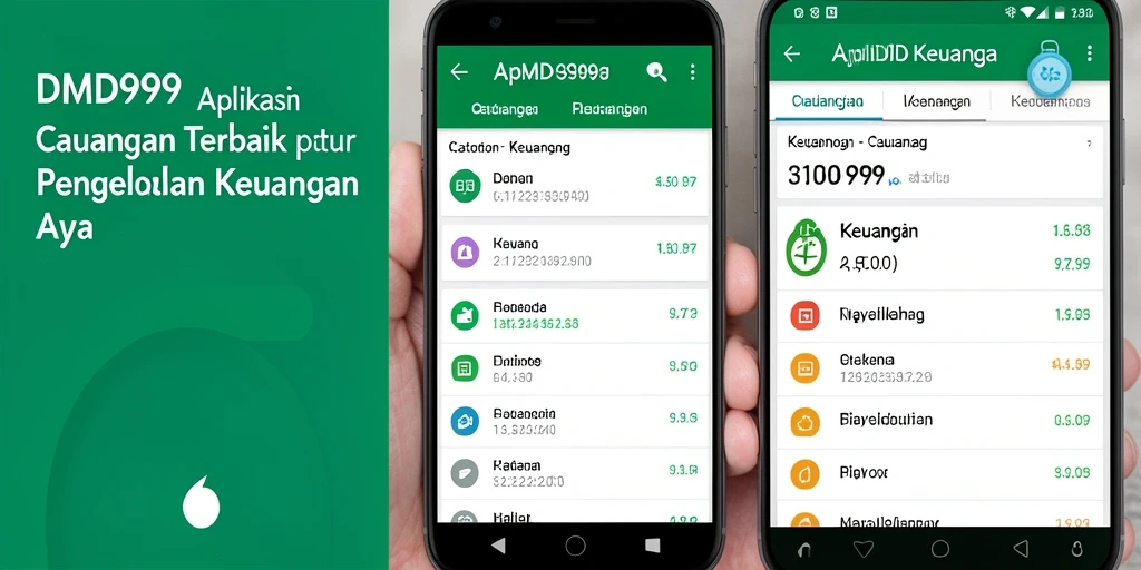 Antarmuka DMD999 yang sederhana untuk pencatatan keuangan sehari-hari.