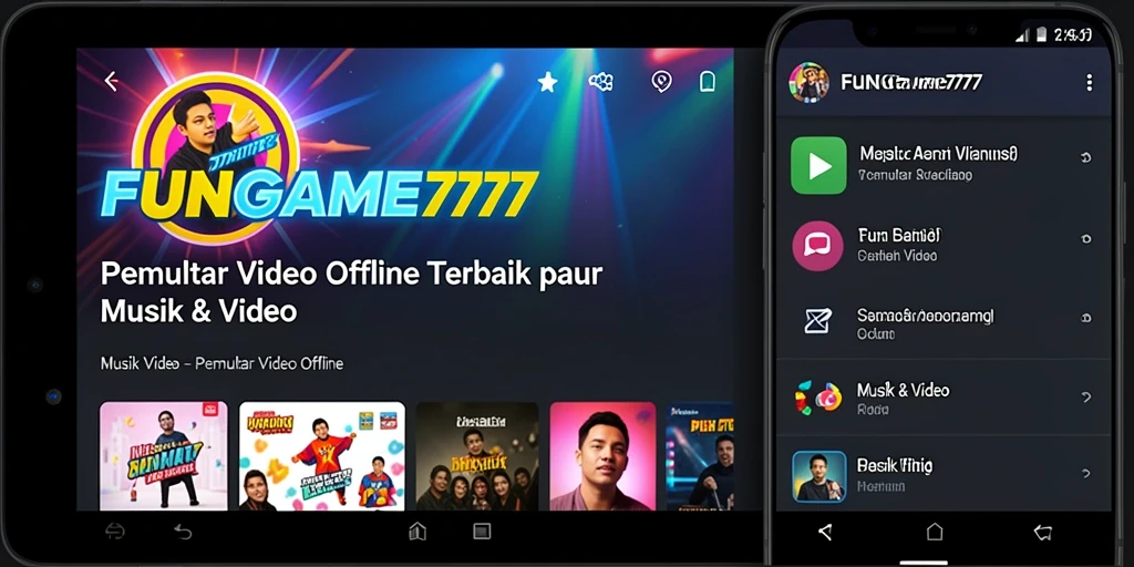 Antarmuka aplikasi FUNGAME777 yang sederhana dan fungsional.