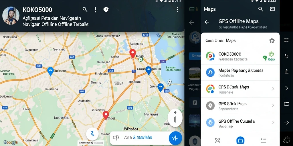 Antarmuka pengguna KOKO5000 yang intuitif untuk GPS Offline Maps.